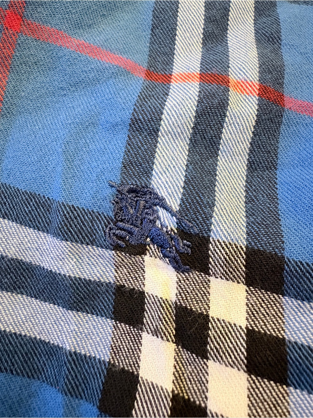 Burberry Brit Men's Blue Plaid Flannel Button Down Shirt - Picture 8 of 9